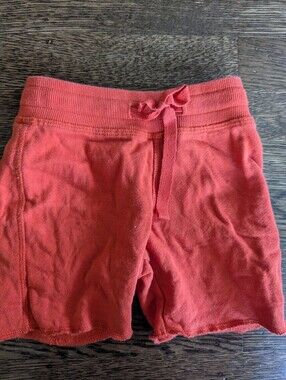 PACT Organic Cotton Shorts orange 12-18 mo  GOTS